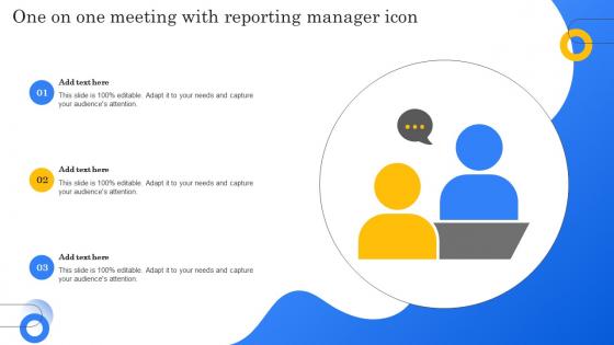 One On One Meeting With Reporting Manager Icon