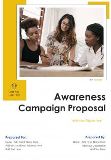 One pager awareness campaign proposal template