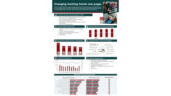 One Pager Banking Trends Presentation Report Infographic Ppt Pdf Document