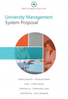 One pager university management system proposal template