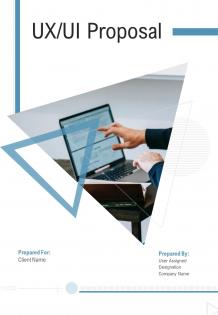 One pager ux ui proposal template