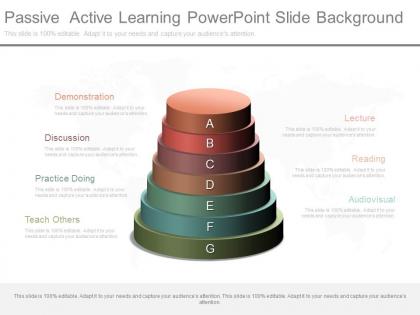 One passive active learning powerpoint slide background