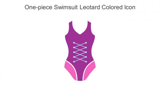 One Piece Swimsuit Leotard Colored Icon In Powerpoint Pptx Png And Editable Eps Format