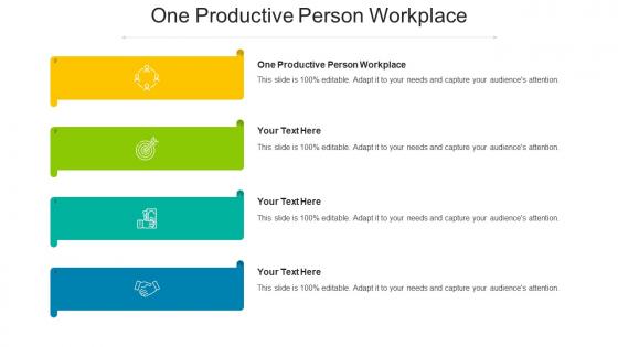 One Productive Person Workplace Ppt Powerpoint Presentation Infographics File Formats Cpb