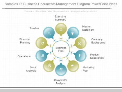 One samples of business documents management diagram powerpoint ideas
