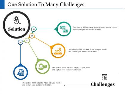 One solution to many challenges ppt slides designs download