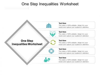 One step inequalities worksheet ppt powerpoint presentation infographic template graphics design