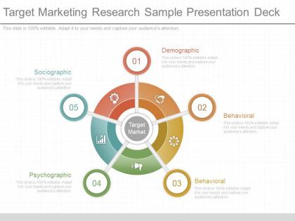 One target marketing research sample presentation deck