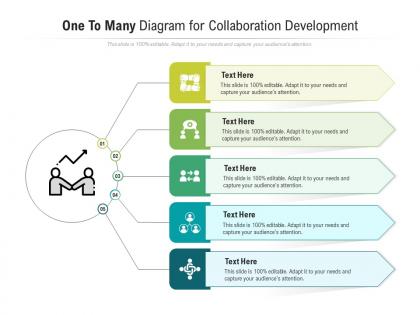 One to many diagram for collaboration development infographic template