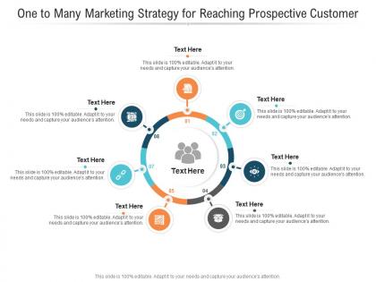 One to many marketing strategy for reaching prospective customer infographic template