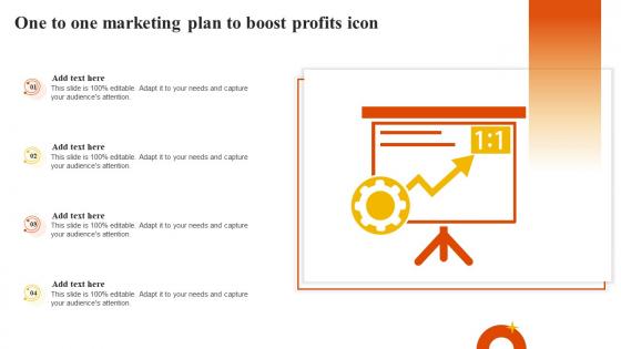 One To One Marketing Plan To Boost Profits Icon