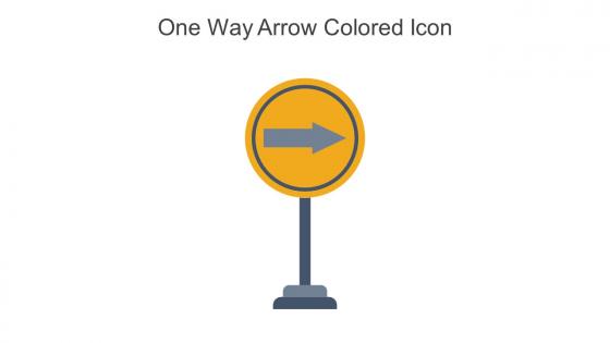 One Way Arrow Colored Icon In Powerpoint Pptx Png And Editable Eps Format