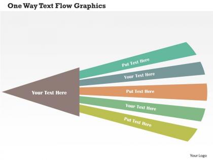One way text flow graphics flat powerpoint design