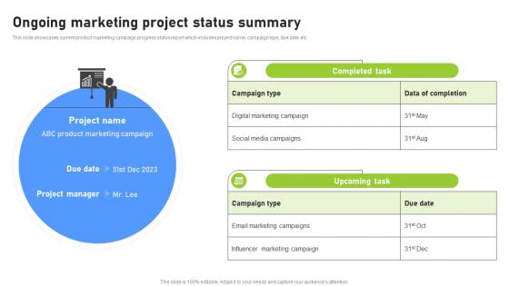 Ongoing Marketing Project Status Summary Effective Benchmarking Process For Marketing CRP DK SS
