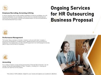 Ongoing services for hr outsourcing business proposal ppt powerpoint presentation layouts