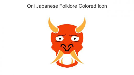 Oni Japanese Folklore Colored Icon In Powerpoint Pptx Png And Editable Eps Format