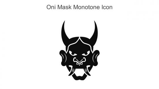 Oni Mask Monotone Icon In Powerpoint Pptx Png And Editable Eps Format