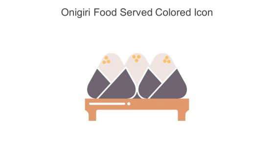 Onigiri Food Served Colored Icon In Powerpoint Pptx Png And Editable Eps Format