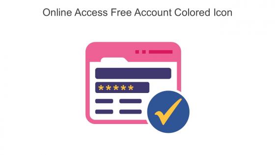 Online Access Free Account Colored Icon In Powerpoint Pptx Png And Editable Eps Format