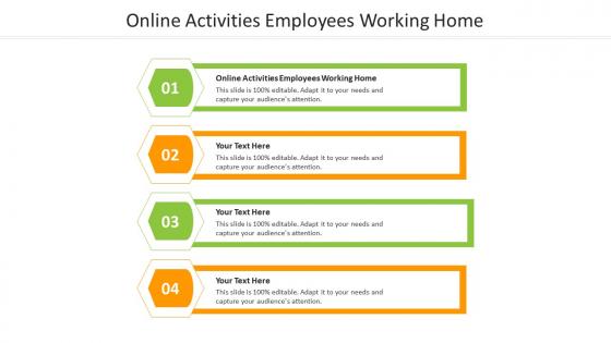 Online activities employees working home ppt powerpoint presentation pictures visual aids cpb