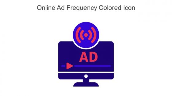 Online Ad Frequency Colored Icon In Powerpoint Pptx Png And Editable Eps Format