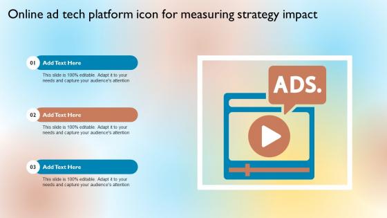 Online Ad Tech Platform Icon For Measuring Strategy Impact