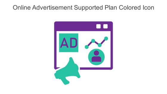 Online Advertisement Supported Plan Colored Icon In Powerpoint Pptx Png And Editable Eps Format