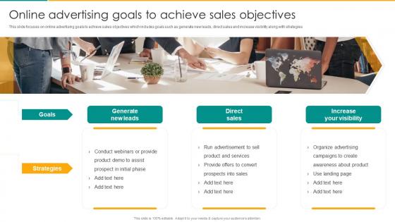 Online Advertising Goals To Achieve Sales Objectives Online Advertising To Communicate Marketing