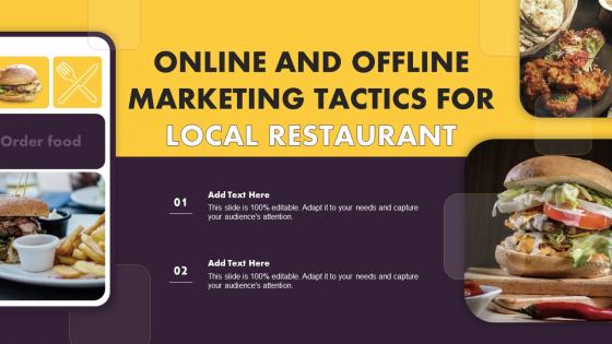 Online And Offline Marketing Tactics For Local Restaurant Ppt Icon Slide Download