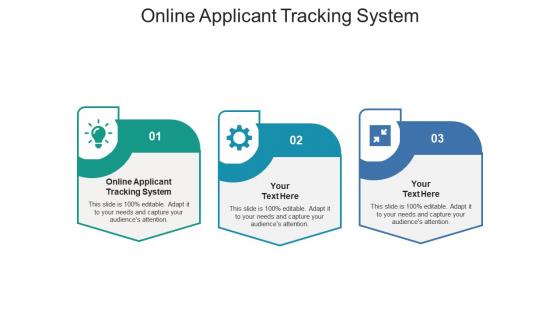 Online applicant tracking system ppt powerpoint presentation ideas icon cpb