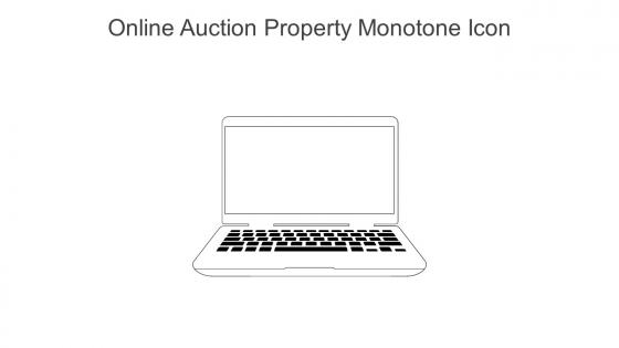 Online Auction Property Monotone Icon In Powerpoint Pptx Png And Editable Eps Format