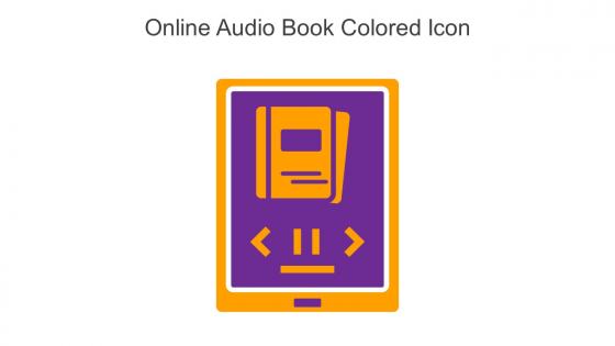 Online Audio Book Colored Icon In Powerpoint Pptx Png And Editable Eps Format