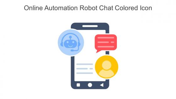Online Automation Robot Chat Colored Icon In Powerpoint Pptx Png And Editable Eps Format