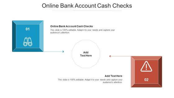 Online Bank Account Cash Checks Ppt Powerpoint Presentation File Format Cpb