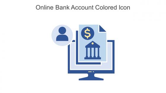 Online Bank Account Colored Icon In Powerpoint Pptx Png And Editable Eps Format
