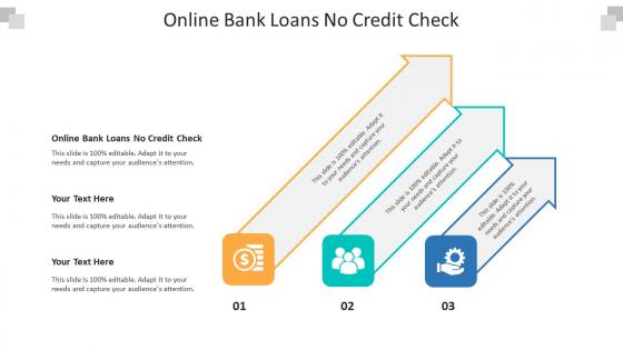 Online bank loans no credit check ppt powerpoint presentation summary examples cpb