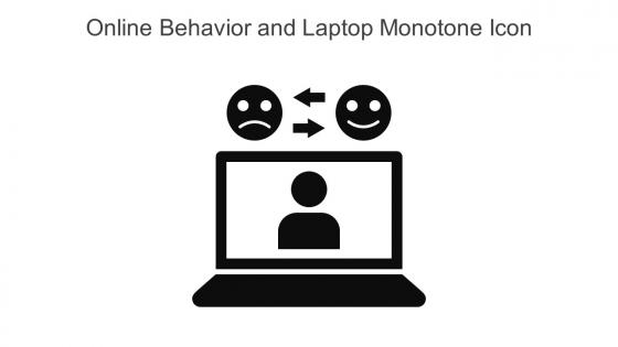 Online Behavior And Laptop Monotone Icon In Powerpoint Pptx Png And Editable Eps Format