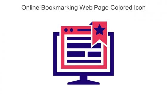 Online Bookmarking Web Page Colored Icon In Powerpoint Pptx Png And Editable Eps Format