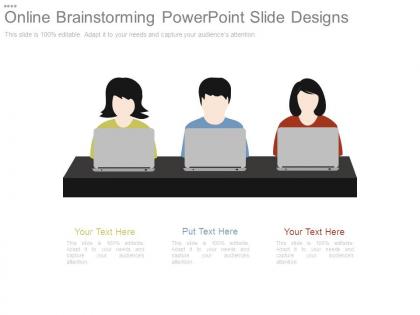 Online brainstorming powerpoint slide designs