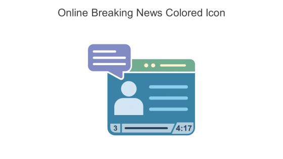 Online Breaking News Colored Icon In Powerpoint Pptx Png And Editable Eps Format