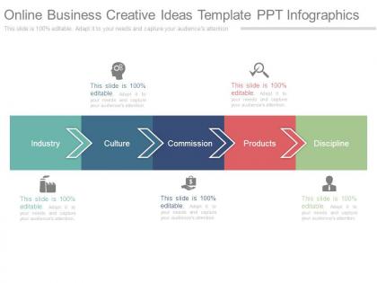 Online business creative ideas template ppt infographics