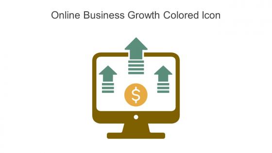 Online Business Growth Colored Icon In Powerpoint Pptx Png And Editable Eps Format