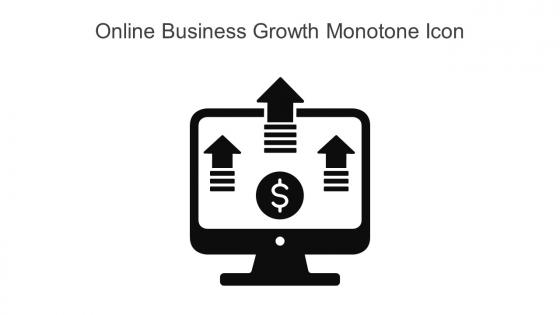 Online Business Growth Monotone Icon In Powerpoint Pptx Png And Editable Eps Format