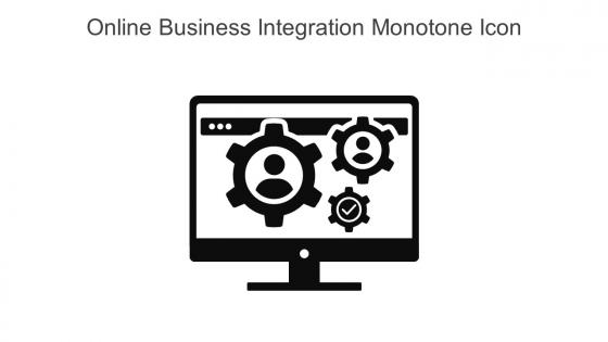 Online Business Integration Monotone Icon In Powerpoint Pptx Png And Editable Eps Format