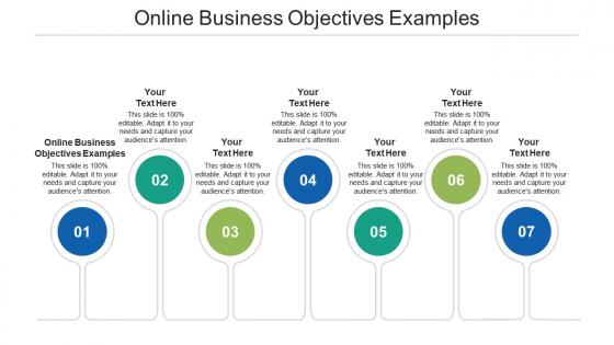 Online business objectives examples ppt powerpoint presentation model format cpb