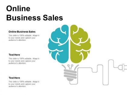 Online business sales ppt powerpoint presentation icon templates cpb