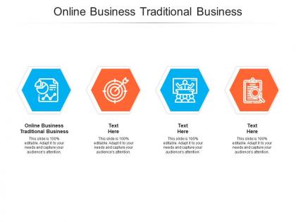 Online business traditional business ppt powerpoint presentation visual aids show cpb