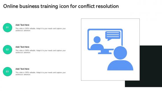 Online Business Training Icon For Conflict Resolution