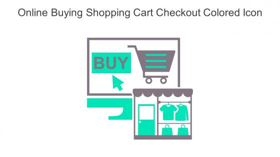 Online Buying Shopping Cart Checkout Colored Icon In Powerpoint Pptx Png And Editable Eps Format