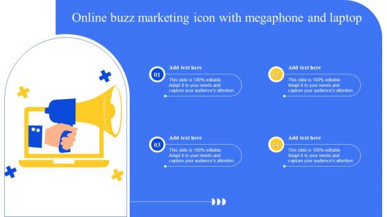 Online Buzz Marketing Icon With Megaphone And Laptop